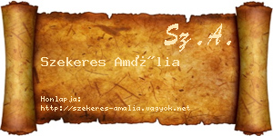 Szekeres Amália névjegykártya