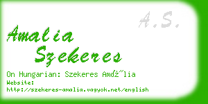 amalia szekeres business card